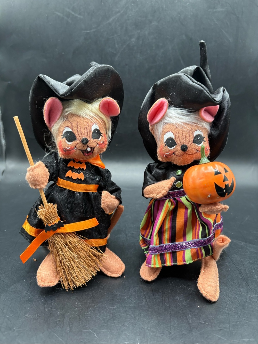 Annalee 2 Halloween Witch Mice 6” Figures 2011